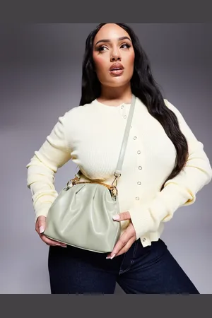 ASOS – Handtasche in mit gehämmertem Metallhenkel und abnehmbarem Umhängeriemen