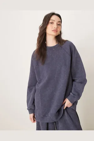 ASOS – Oversize-Sweatshirt in verwaschenem Marineblau, Kombiteil