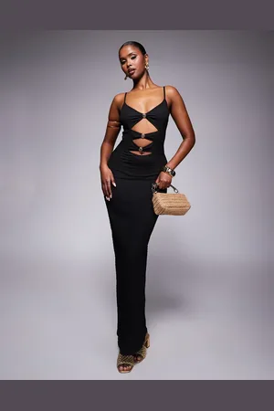 South Beach – Strukturiertes Maxikleid in mit Ringdetail vorne