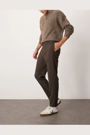 ASOS – Elegante Hose in mit schmal zulaufendem Bein und Mikrostruktur