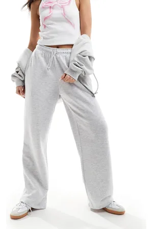 Pull&Bear – Jogginghose in meliert mit weitem Bein