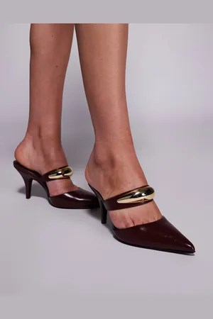 ASOS – Payback – Mules in Burgunderrot mit hohem Absatz