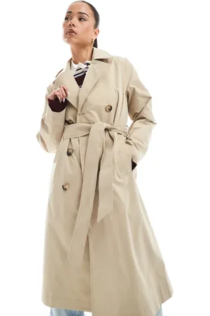 New Look – Trenchcoat in Steinbeige