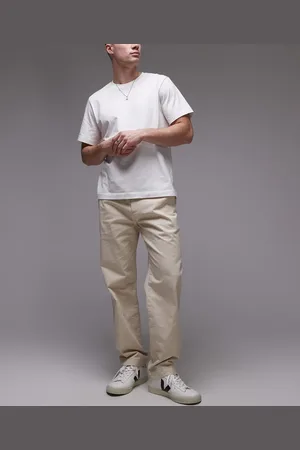 MANGO – Elegante Hose in Hellbeige mit normalem Schnitt und Kordelzug
