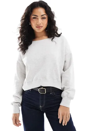 Hollister – Schulterfreies Boyfriend-Sweatshirt in