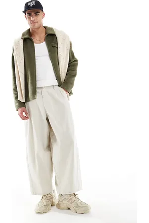 ASOS – Weite Oversize-Chinohose in Steingrau