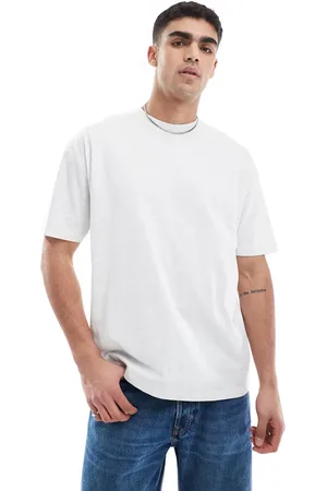 ASOS – Basic-T-Shirt in meliertem mit Oversize-Schnitt