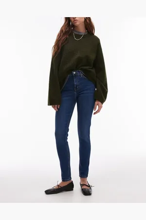 Topshop – Jamie – Skinny-Jeans in kräftigem mit hohem Bund