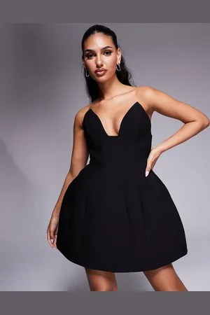 Bardot – Strukturiertes, trägerloses Minikleid in