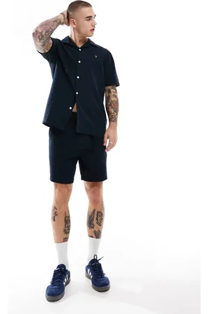 Farah – Redwald – Seersucker-Shorts in , Kombiteil