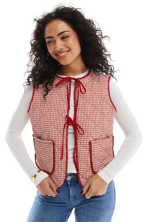 Daisy Street – Steppweste mit rotem Vichy-Karo