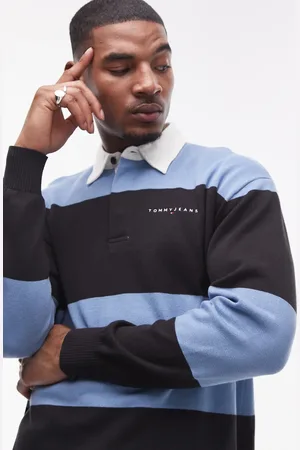 Tommy Hilfiger – Locker geschnittenes Rugby-Sweatshirt in gestreift