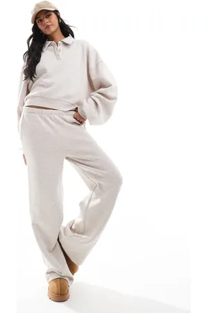 ASOS – Weit geschnittene Jogginghose in Hellbeige, Kombiteil