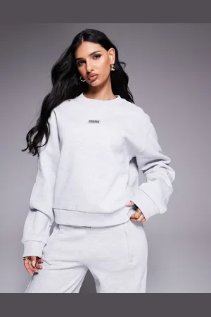 ASOS Weekend Collective – Sweatshirt in meliert mit Nahtdetails, Kombiteil