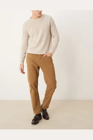 MANGO – Cordhose in Mittelbraun mit regulärer Passform