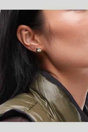 Bimba y Lola – Ohrstecker in Goldoptik und Elfenbeinweiß mit Logo