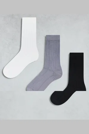 ASOS – 3er-Pack gerippte Socken in verschiedenen Farben