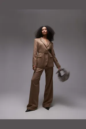 MANGO – Elegante Hose in Kamelbraun mit Wollanteil, Kombiteil