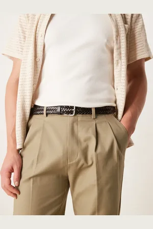 ASOS – Verstärkter, gewebter Ledergürtel in