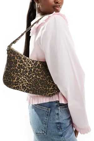 Cotton On Cotton On – Aries – Schultertasche aus Canvas mit Leopardenmuster