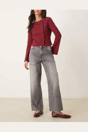 New Look – Weit geschnittene Carpenter-Jeans in verwaschenem