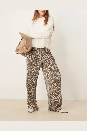 JDY – Plissee-Hose mit Zebramuster