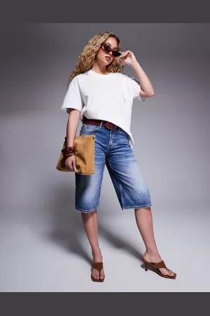River Island – Jort aus Denim in mittelblauer Waschung