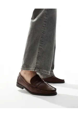 SEQWL – Hero – Loafer in Bastbraun mit gewebtem Detail