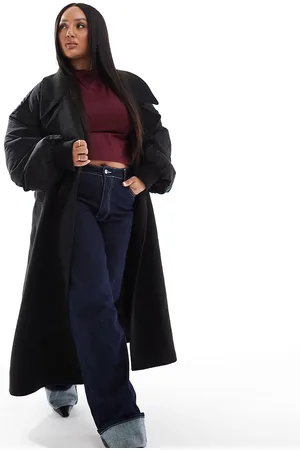 ASOS ASOS DESIGN Curve – Eleganter Bombermantel in mit geteiltem Design