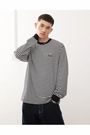Obey – Langärmliges T-Shirt mit schwarzen Streifen