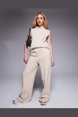 ASOS – Weit geschnittene Hose aus Interlock-Stoff in , Kombiteil