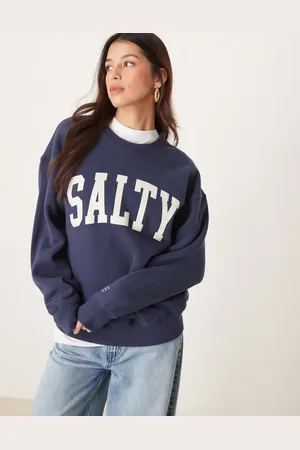 Abercrombie & Fitch – Tennis-Sweatshirt in Dunkelblau mit Rundhalsausschnitt und Vintage-Grafik