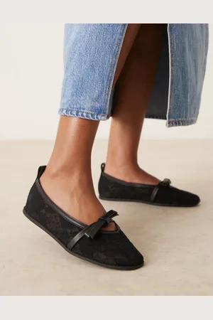 Free People – Ballerinas aus Spitze und Mesh in