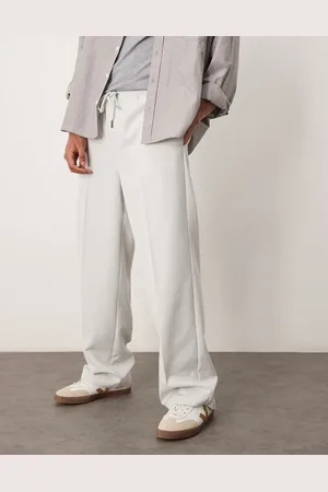 ASOS – Elegante Schlupfhose in Eisgrau mit weitem Schnitt