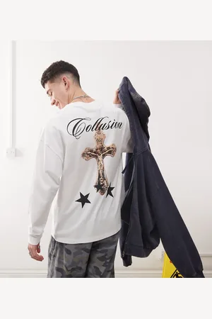 COLLUSION – Langärmliges Skater-Shirt in mit Rückenprint