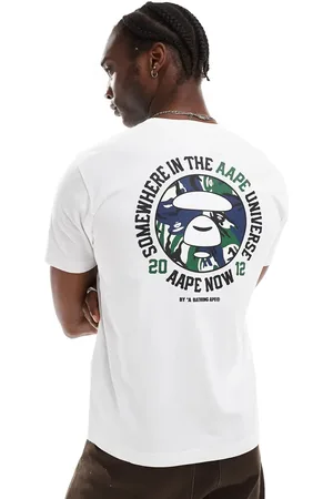 A Bathing Ape – T-Shirt in mit Logo und Military-Rückenprint