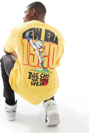 New Era – T-Shirt in mit Baseball-Print auf dem Rücken