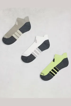 adidas Adidas Running – Comfort – 3er-Pack knöchelhohe Lauf-Socken in Beige, Limette und Weiß