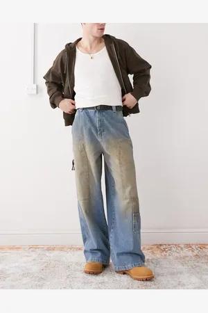 COLLUSION – Weite Carpenter-Jeans in Dirty-Waschung