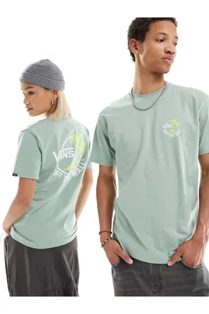 Vans Classic – T-Shirt in Hellgrün mit Zwei-Palmen-Rückenprint