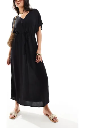 VERO MODA – Transparentes, langes Kimono-Strandkleid in