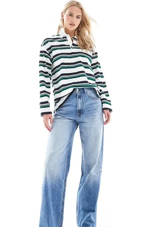 Stradivarius Tall – D88 – Baggy-Jeans in dunkelblauer Waschung