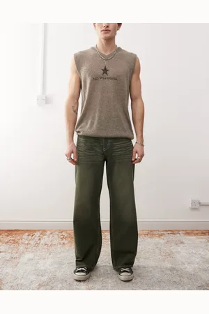 Cheap Monday – Looser – Weite Jeans in schwarzer Waschung mit grüner Tönung