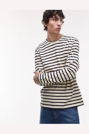 ARKET – Langärmliges Shirt in Blau und Weiß gestreift