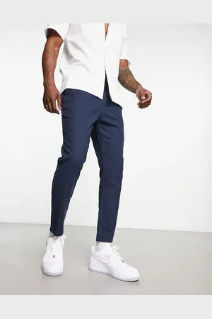 Only & Sons – Verkürzte Hose aus Leinenmix in