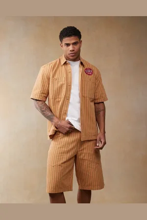 Wrangler – Casey Jones – Locker geschnittenes, kurzärmliges Workwear-Hemd in gestreift, Kombiteil