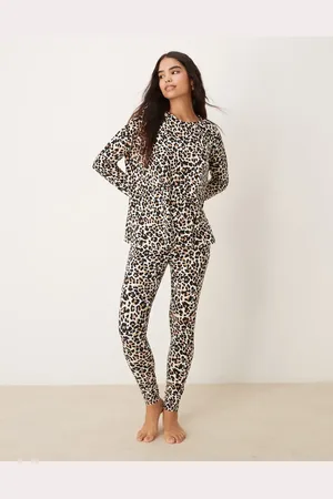 New Look – Weicher Pyjama mit Leopardenmuster