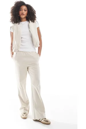 VERO MODA – Jogginghose in Hellbeige mit weitem Schnitt, Kombiteil