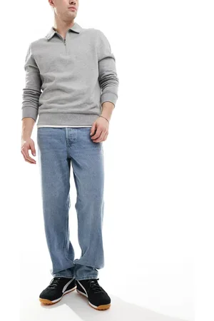 Only & Sons – Weite Jeans in hellblauer Waschung