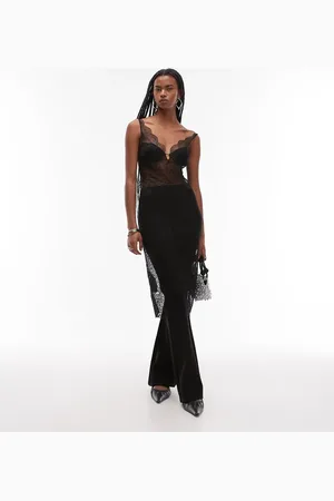 MANGO – Midikleid in mit Spitzen-Overlay